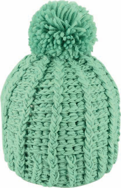 Chunky Crochet Acrylic Beanie with Pom – Winter Knit Hat