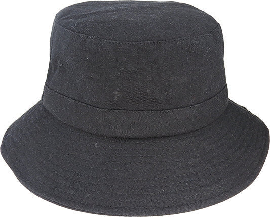 Unisex Linen Blend Bucket Hat – Packable Summer Hat with UPF 50+ Sun Protection