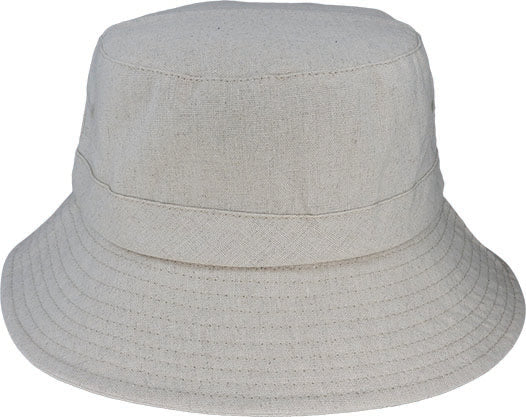 Unisex Linen Blend Bucket Hat – Packable Summer Hat with UPF 50+ Sun Protection