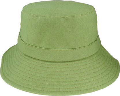Unisex Linen Blend Bucket Hat – Packable Summer Hat with UPF 50+ Sun Protection