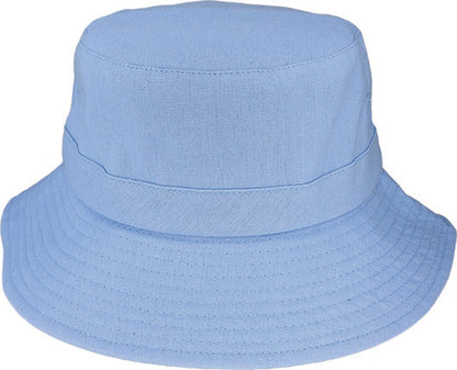 Unisex Linen Blend Bucket Hat – Packable Summer Hat with UPF 50+ Sun Protection