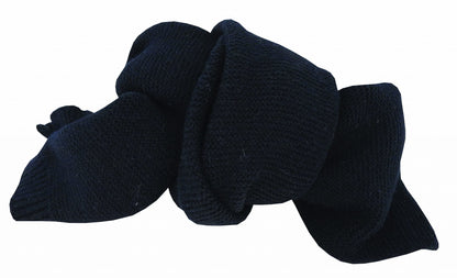 Acrylic Purl Knit Scarf with Ribbed Ends
