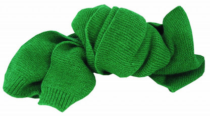 Acrylic Purl Knit Scarf with Ribbed Ends