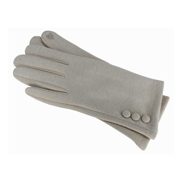 Vermont – Women's Stretch Polyester Touchscreen Gloves with Button Trim