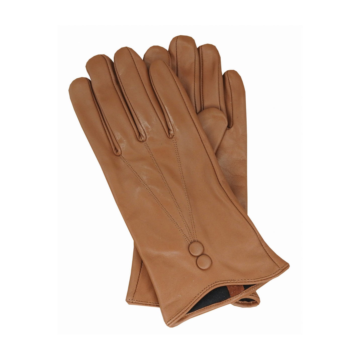 Virginia – Women's Sheepskin Leather Glove with Button Detail