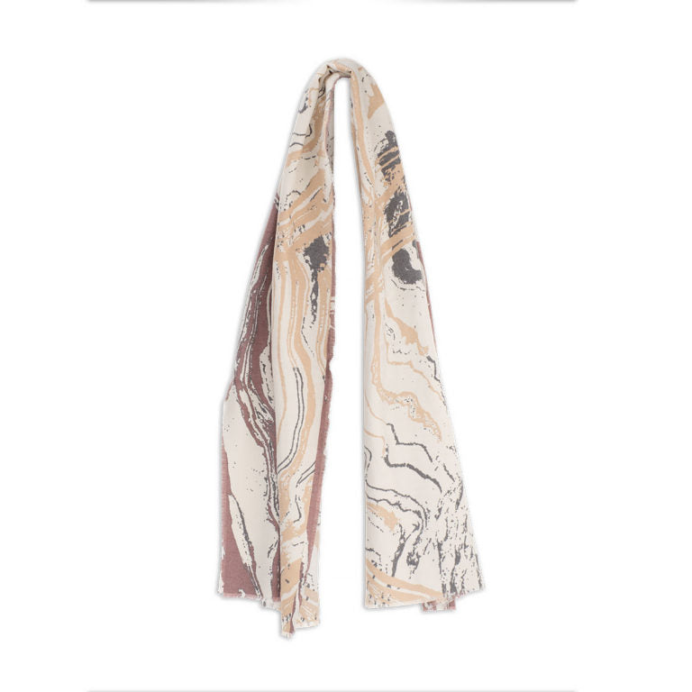 Crewe Marble Pattern Wide Dacron Scarf