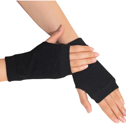 Astrid Acrylic Knit Hand Warmers with Ribbed Cuff – One Size