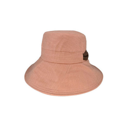 Kallista Women’s Hemp Sun Hat with Contrast Tie and Wide Brim – UPF50+ Protection