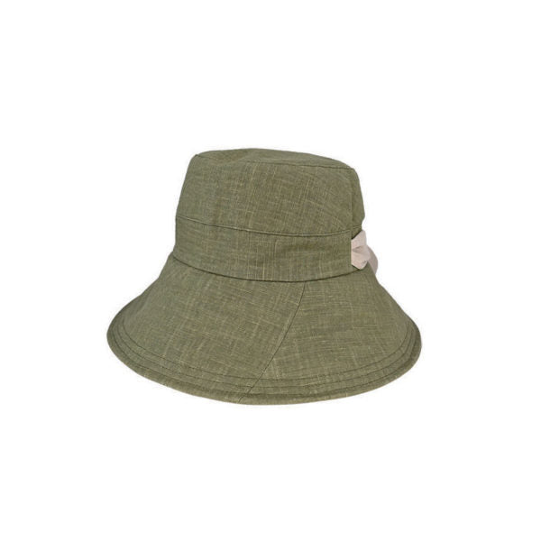Kallista Women’s Hemp Sun Hat with Contrast Tie and Wide Brim – UPF50+ Protection