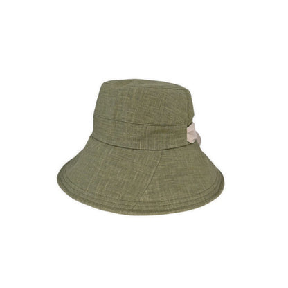 Kallista Women’s Hemp Sun Hat with Contrast Tie and Wide Brim – UPF50+ Protection