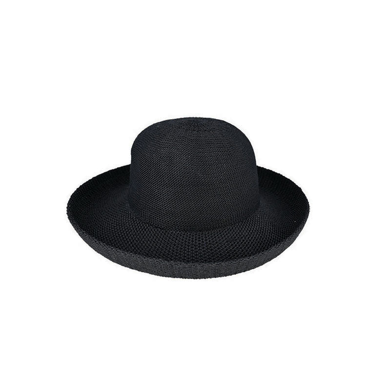 Linton – Crushable Polyester Knit Breton Hat with Upturn Brim and Adjustable Fit