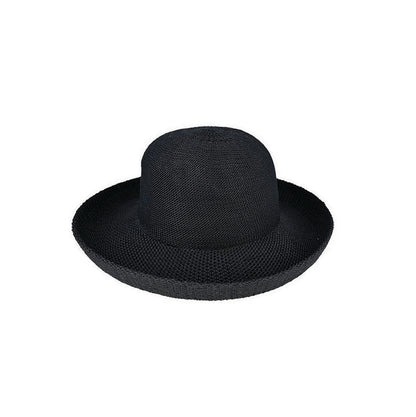 Linton – Crushable Polyester Knit Breton Hat with Upturn Brim and Adjustable Fit
