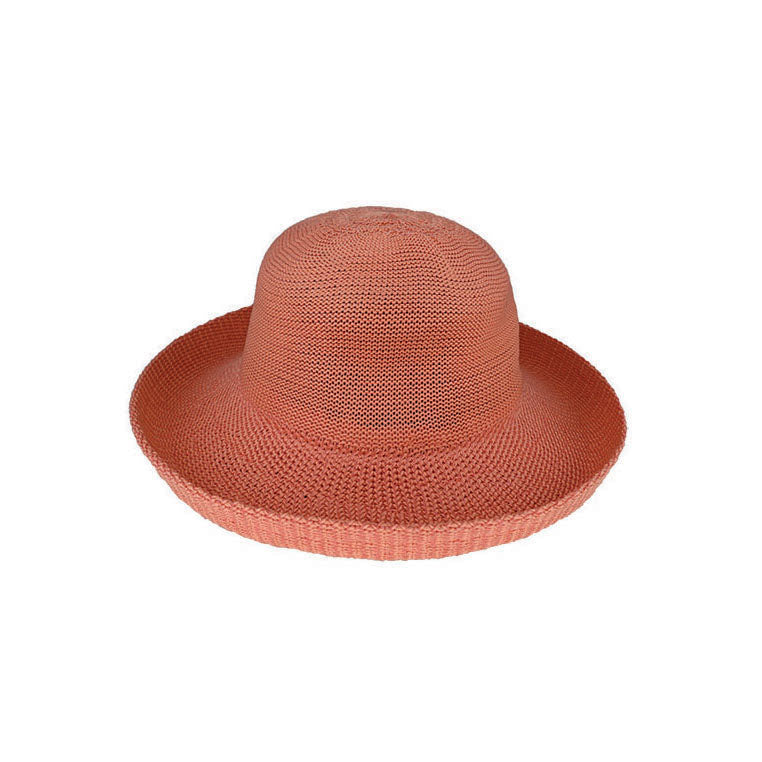 Linton – Crushable Polyester Knit Breton Hat with Upturn Brim and Adjustable Fit
