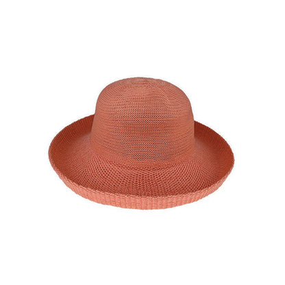 Linton – Crushable Polyester Knit Breton Hat with Upturn Brim and Adjustable Fit