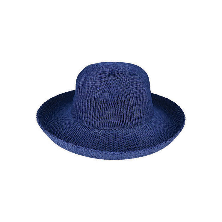 Linton – Crushable Polyester Knit Breton Hat with Upturn Brim and Adjustable Fit