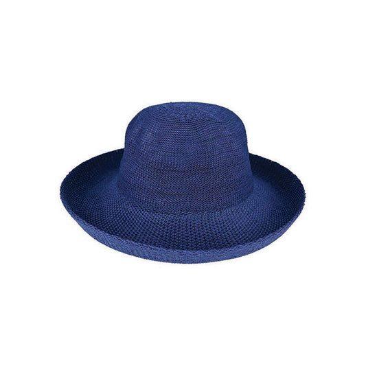 Linton – Crushable Polyester Knit Breton Hat with Upturn Brim and Adjustable Fit