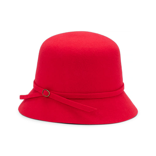 Rowan – Australian Wool Felt Winter Cloche Hat with Buckle Detail