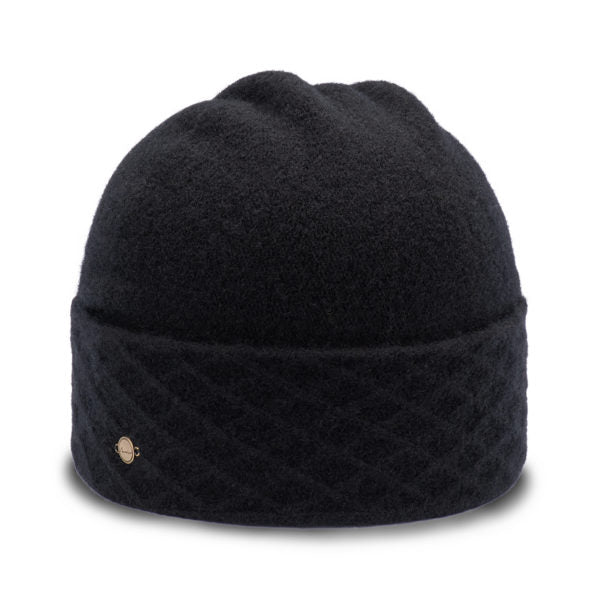 ZOLA – Boiled Wool Pull-On Beanie with Mesh Trim
