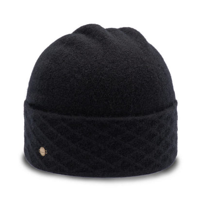 ZOLA – Boiled Wool Pull-On Beanie with Mesh Trim