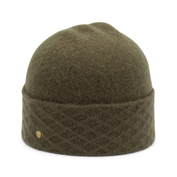 ZOLA – Boiled Wool Pull-On Beanie with Mesh Trim