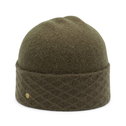 ZOLA – Boiled Wool Pull-On Beanie with Mesh Trim