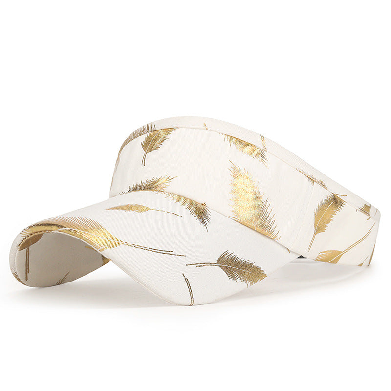 Men'S and Women'S Casual Spring and Summer Seasons Bronzing Feather Baseball Caps