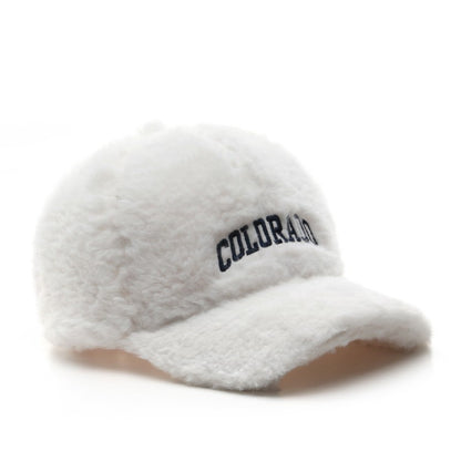 Plush Autumn And Winter Fashion Vintage Female Alphabet Embroidery Duck Hat - Urban Caps 