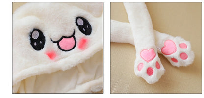 Moving Rabbit Ear Hat Net Red Cute Airbag Hat Pinch Long Ears - Urban Caps 