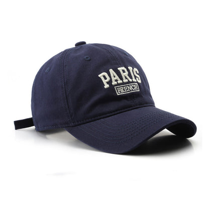 Personalized Washed Letters Embroidered Peaked Cap Outdoor Travel - Urban Caps 