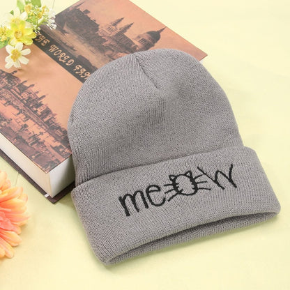 Autumn MEOW  Men Women Casual Hip Hop Hats Knitted Wool Skullies Beanies Hat Warm Winter Hat For Women Beanie Winter Caps - Urban Caps 