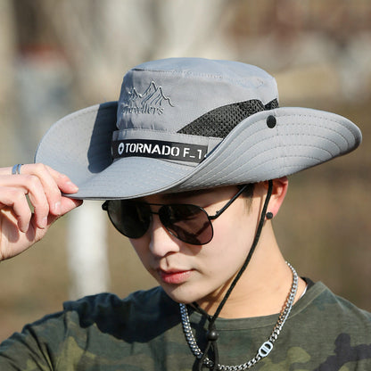 Mountaineering Fishing Sunscreen Travel Breathable Large Eave Visor Hat For Men - Urban Caps 