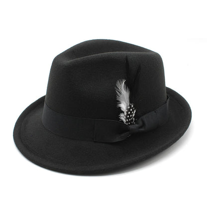 Men's Billycock Feather Fur Felt Hat - Urban Caps 