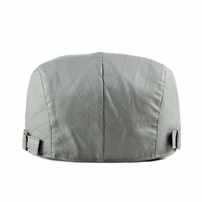 Men’s Retro Cotton Beret – Flat Top, Short Brim | Adjustable Fit - Urban Caps 
