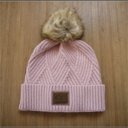 Women's Flanging Wool Ball Pile Woolen Hat - Urban Caps 
