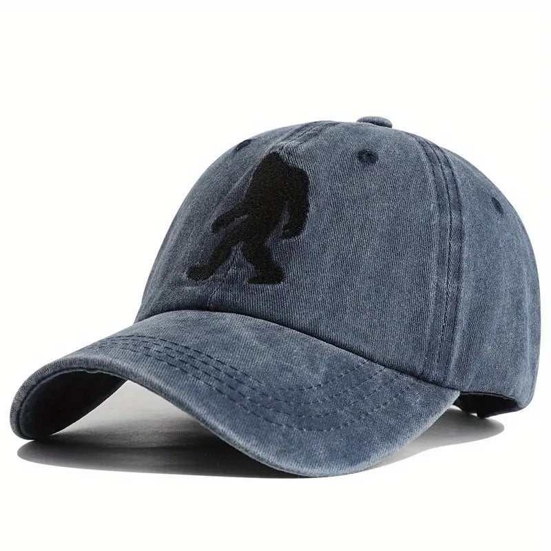 Orangutan Embroidered Washed Baseball Cap Outdoor Leisure