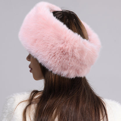 Fur Ball Woolen Cap Autumn And Winter Imitation Fur Thickened Hat - Urban Caps 