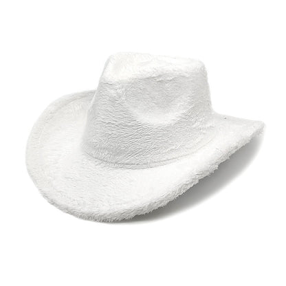 Faux Rabbit Fur Western Cowboy Hat Female Woolen Hat - Urban Caps 