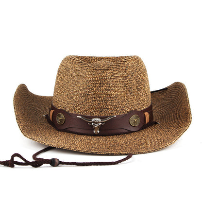 Mixed Color Straw Hat Western Straw Cowboy Hat - Urban Caps 