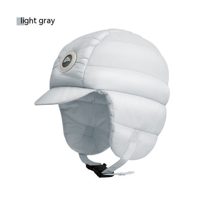 Down Plush Hat For Women Cycling Windproof Waterproof Ear Protection Warm Fashion Hats Winter Thicken Caps - Urban Caps 