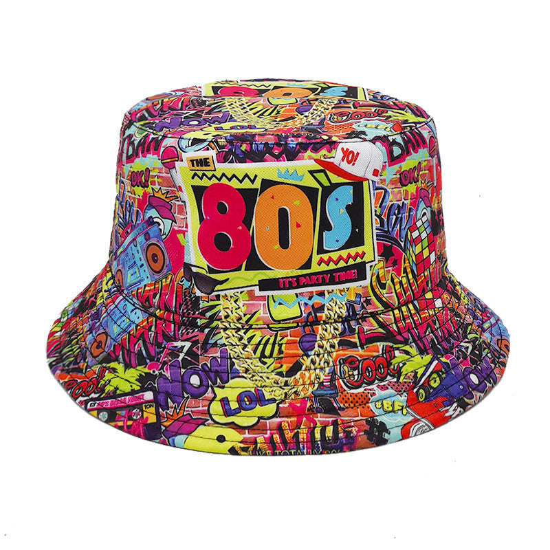 Women's Fashion Retro Nostalgic Tape Pattern Fisherman Hat - Urban Caps 