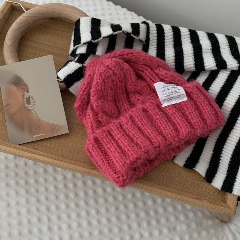 Women's Versatile Solid Color Loose Woolen Hat - Urban Caps 