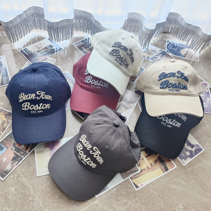 Big Head Circumference Letter Baseball Men'S Summer Soft Top Embroidery All-Match Peaked Outdoor Sun Hat