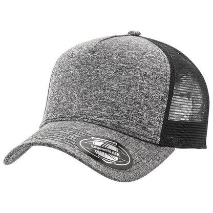Jersey Snap Back Cap – Heather Polyester Front, Breathable Mesh, Adjustable Fit - Urban Caps 