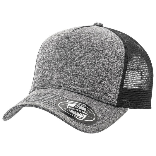 Jersey Snap Back Cap – Heather Polyester Front, Breathable Mesh, Adjustable Fit - Urban Caps 