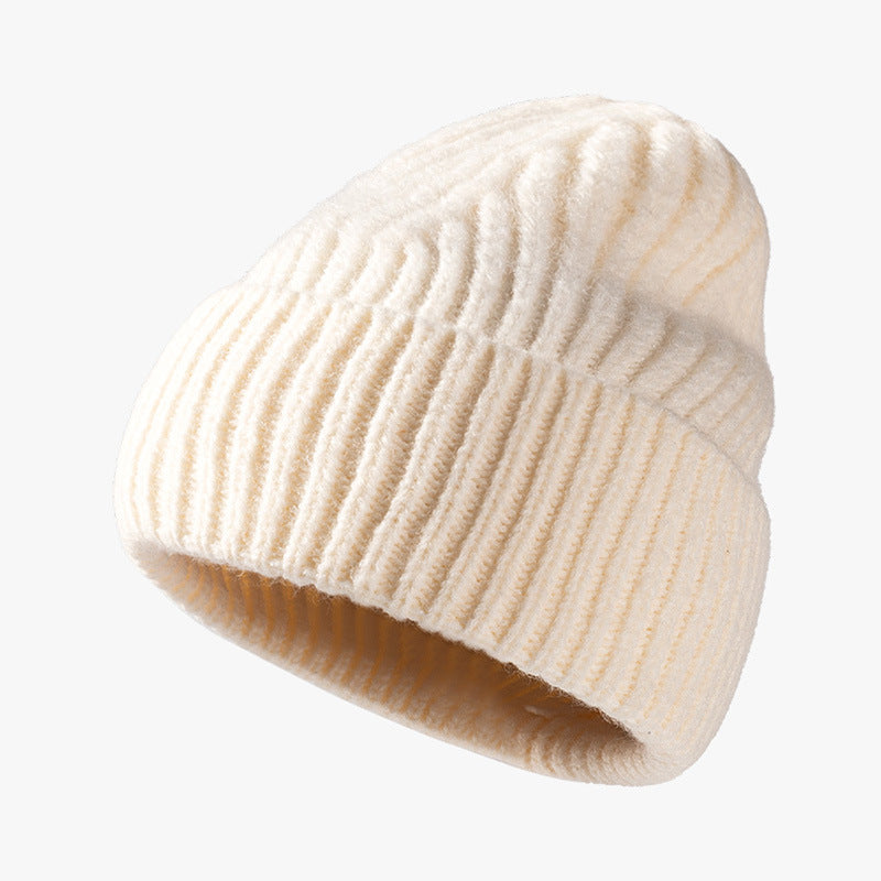 Jacquard Monochrome Cold Hat Men's Outdoor Warm Woolen Hat - Urban Caps 