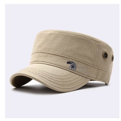 Men’s Flat Top Cotton Hat – Autumn/Winter Short Brim Cap - Urban Caps 