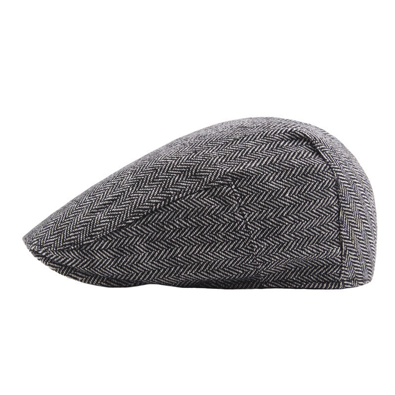 Winter Tweed Flat Cap Men's Newsboy Cap Baby British Retro Beret - Urban Caps 