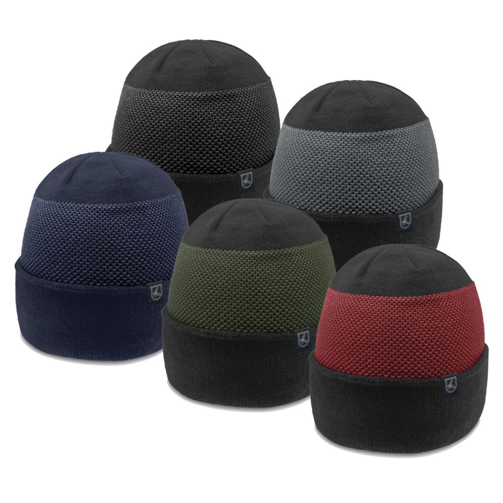 Horizon Beanie – 2-Tone Waffle Knit Cuff Winter Beanie | NZ Stock