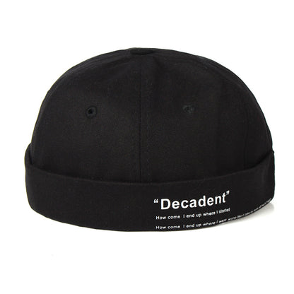 "Sleek Dome Rimless Melon Leather Hat: Contemporary Elegance for Every Occasion - Urban Caps 