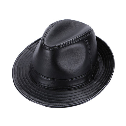 Men's Fashion Casual Authentic Leather Sheepskin Top Hat - Urban Caps 